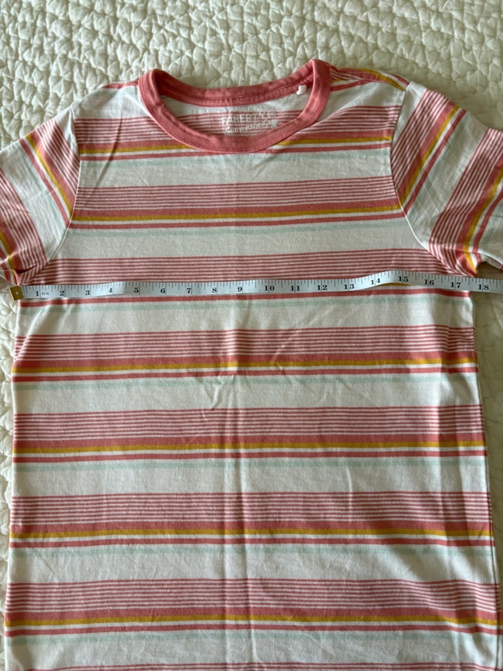 Faherty sunwashed striped Tshirt - Picture 4 of 5